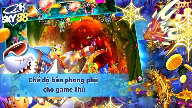 Cung cấp đa dạng chế độ bắn cho người chơi